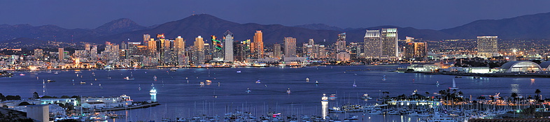 San Diego Skyline Nighttime from my home in Pt. Loma